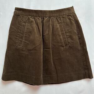 J. CREW Cord Atlee Skirt Corduroy Mini Skirt brown women’s size 00